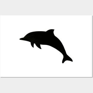 dolphin silhouette Posters and Art